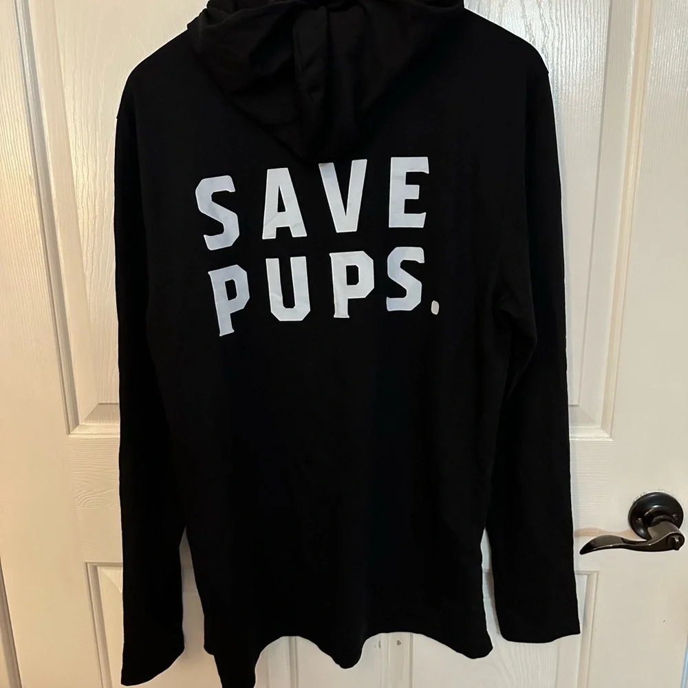 Black Men's Hoodie Save The Pups